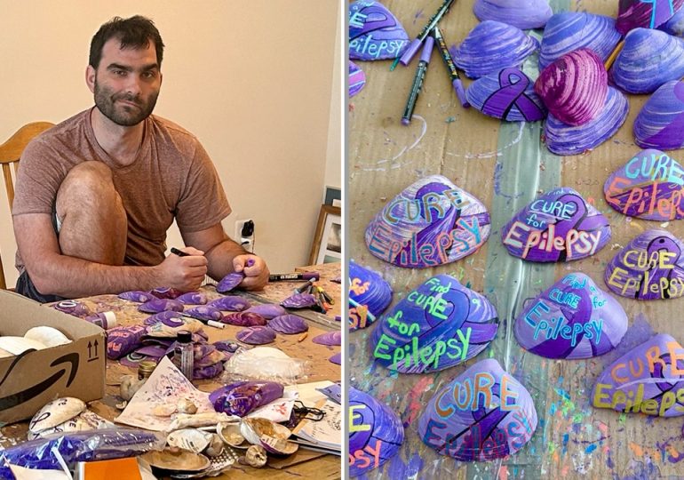 New Jersey man with epilepsy uses hand-painted seashells to help find a cure