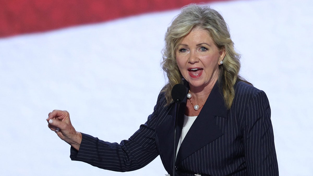 Marsha Blackburn speaks during Day 1 of the Republican National Convention