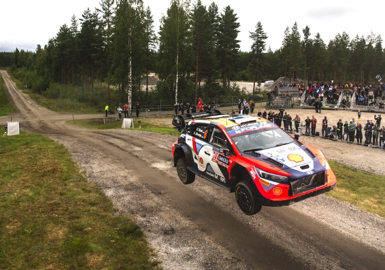 Rovanpera leads as wet WRC Rally Finland opener claims its victims