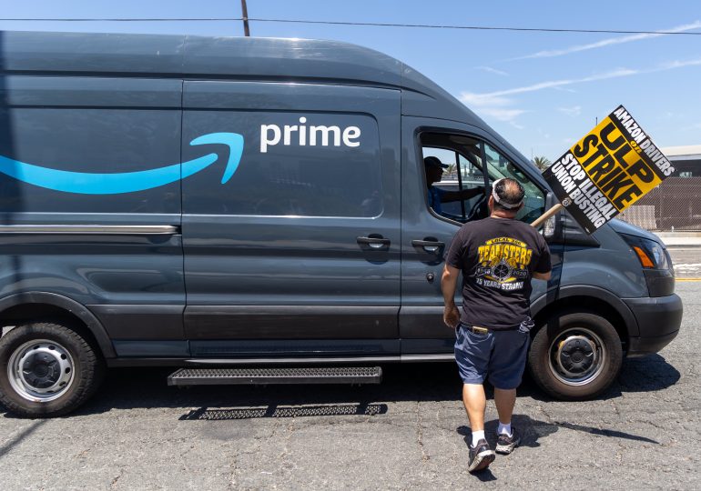 Amazon is 'joint employer' of some contracted delivery drivers, labor group says