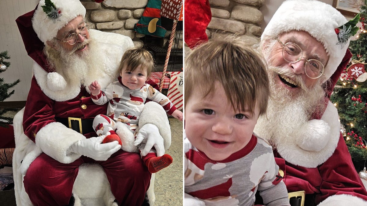 Colter with Santa