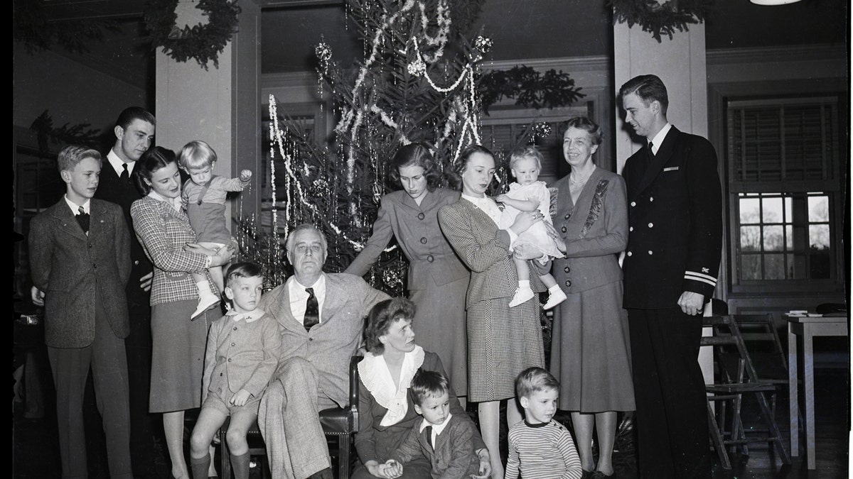 The Roosevelt family on Christmas