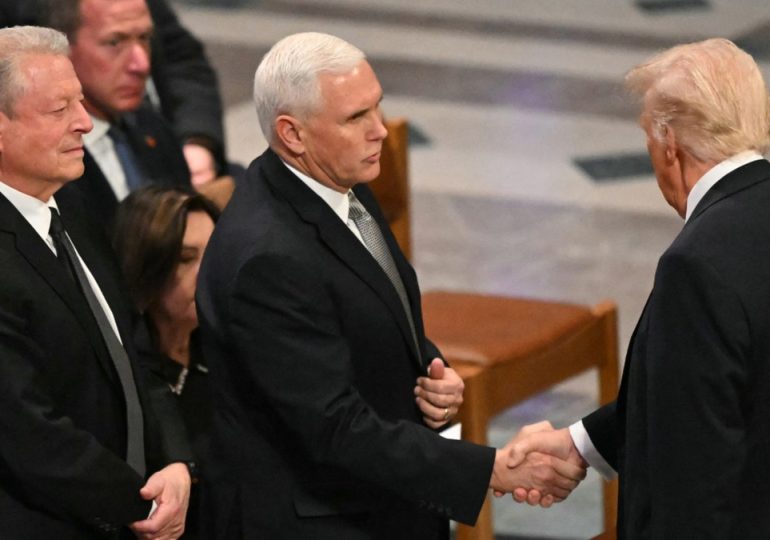 Pence reveals words exchanged with President-elect Trump at Carter funeral