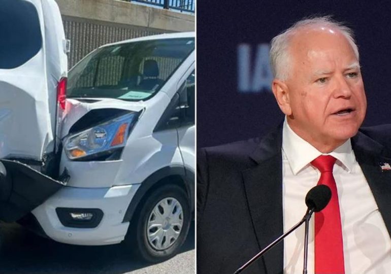 Walz’s motorcade involved in a crash on the way to a campaign stop, with a 'few minor injuries'