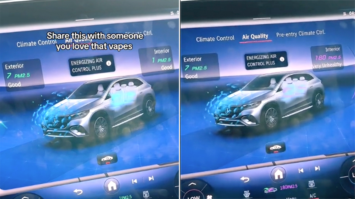 Mercedes owner goes viral using vape to test vehicle’s high-tech air filter