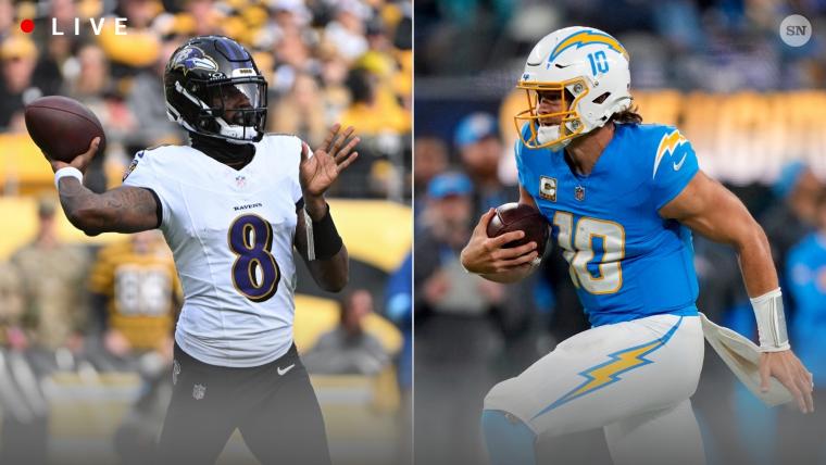 Ravens vs. Chargers live score, updates, highlights from NFL 'Monday Night Football' game